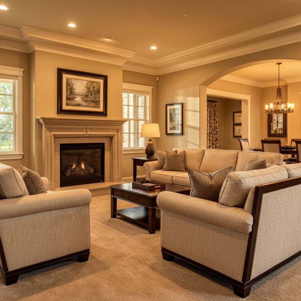 Soft new carpet in a bright, newly built Avon, Ohio home