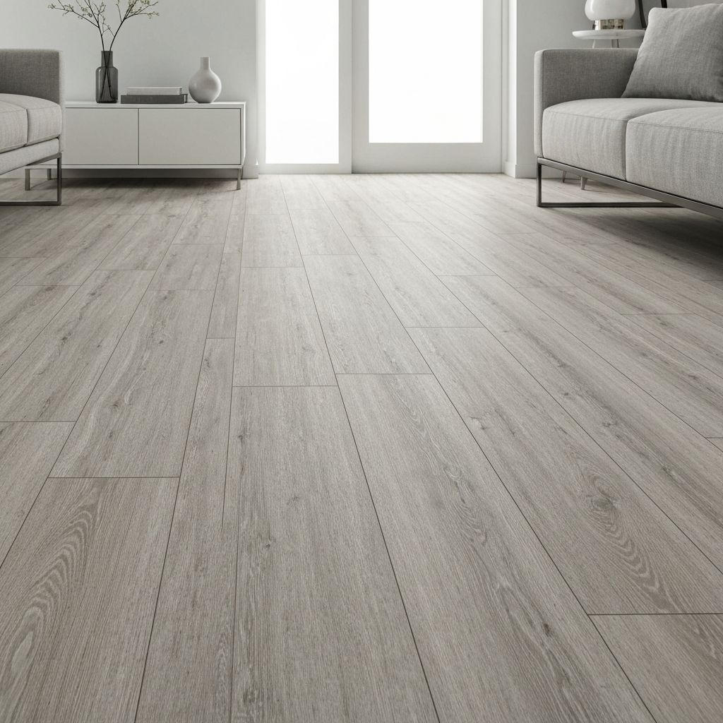 Modern luxury vinyl plank flooring in a North Olmsted, Ohio living room