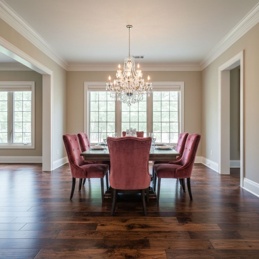 Warm hardwood flooring in a classic Parma, Ohio home