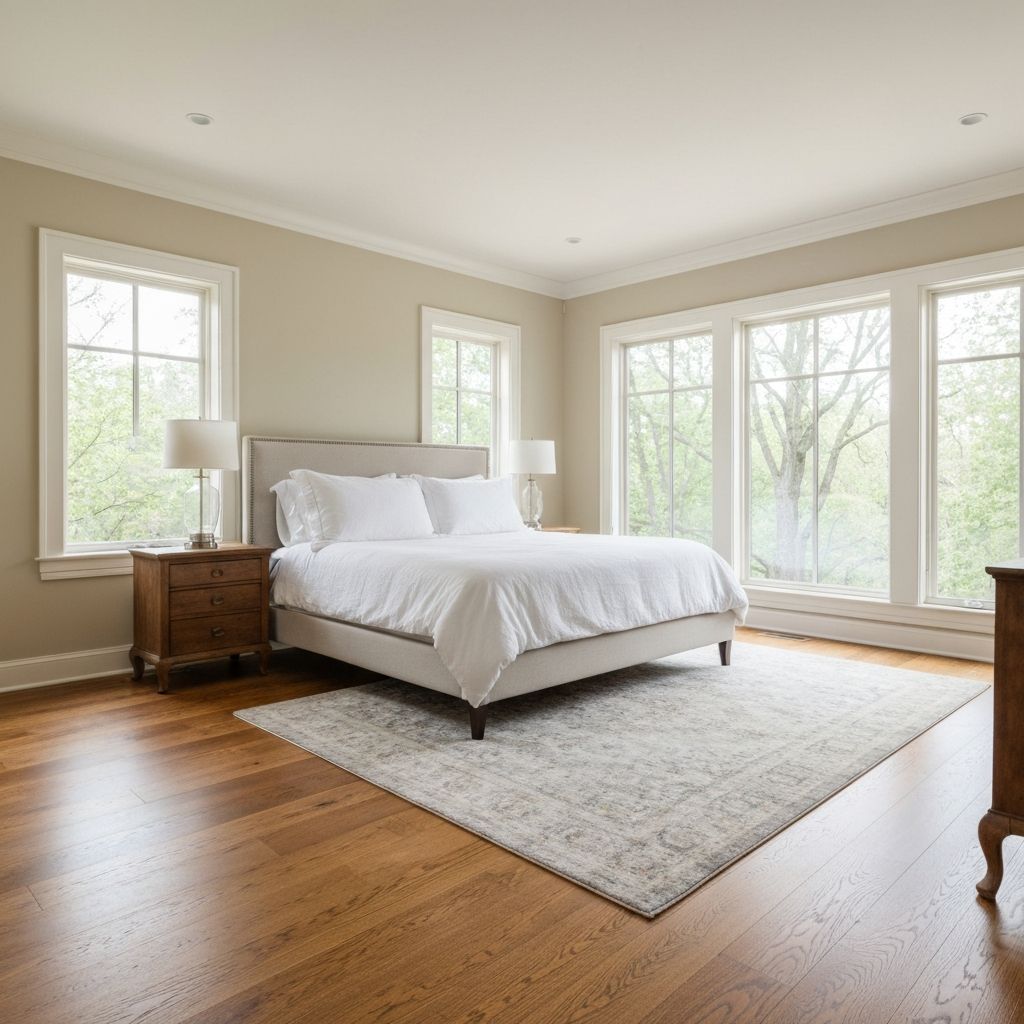 Rich hardwood flooring in an elegant Rocky River, Ohio home