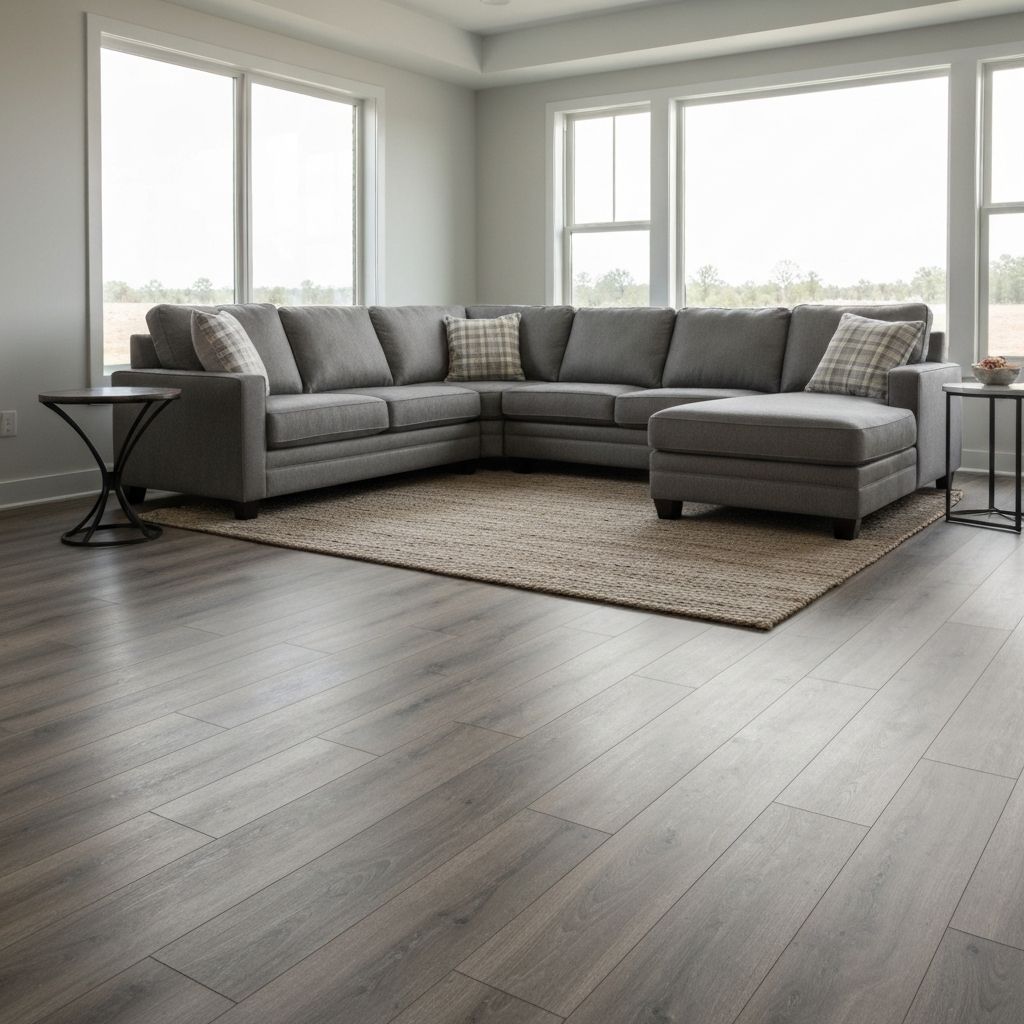 Elegant luxury vinyl plank flooring in a Bay Village, Ohio lakefront home